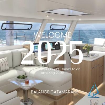 Happy new year 2025 balance catamarans